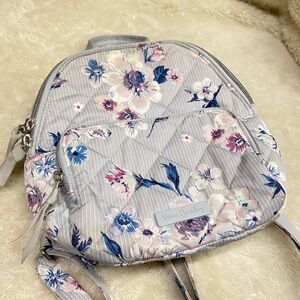 Vera Bradley White and Blue Floral mini Backpack